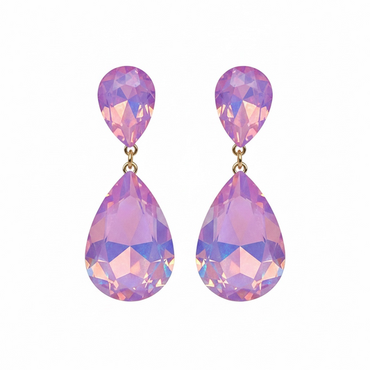Purple opal drop earrings
