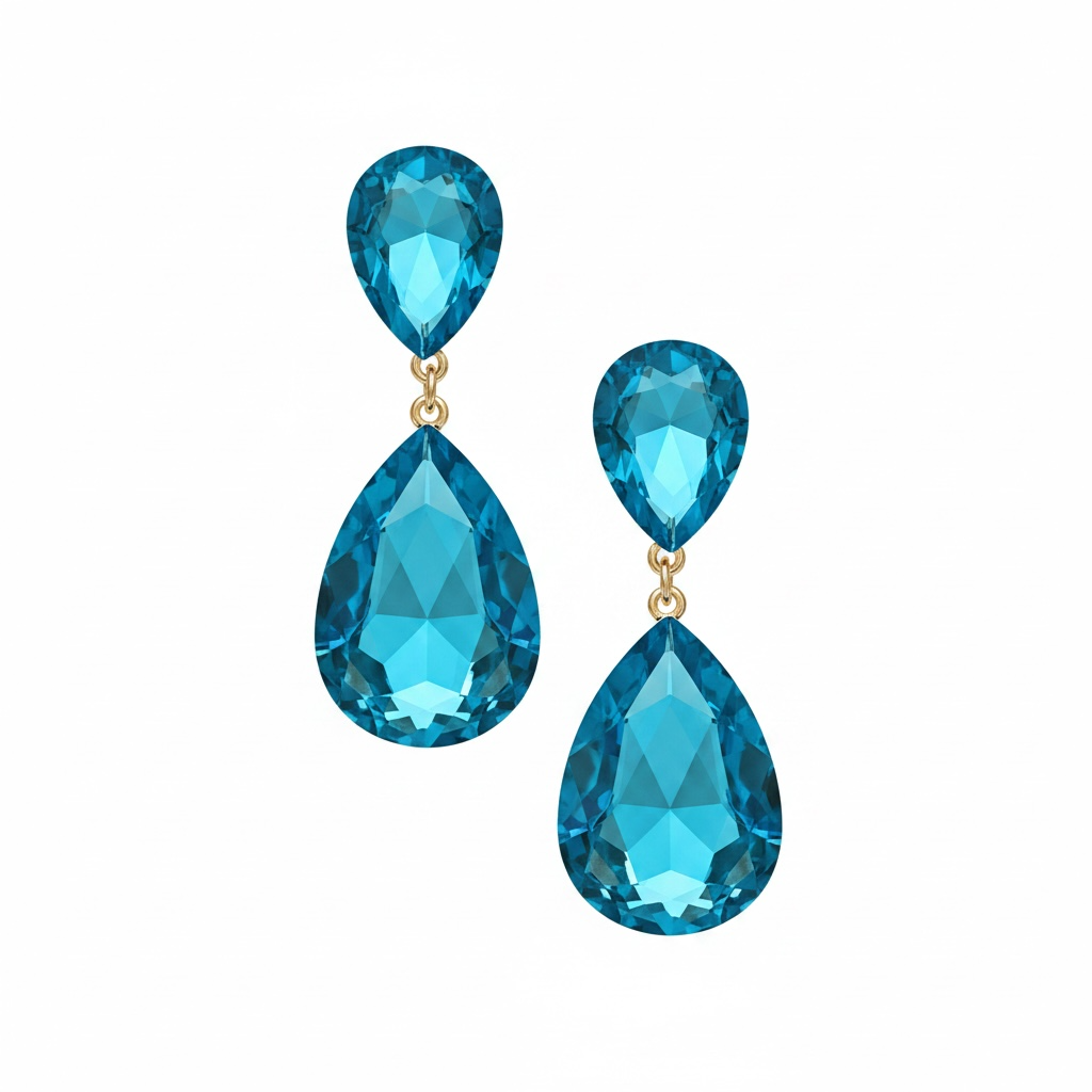 Blue drop earrings