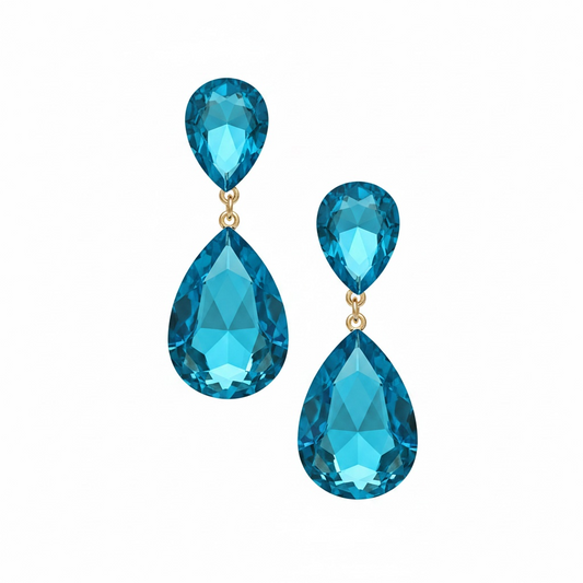 Blue drop earrings