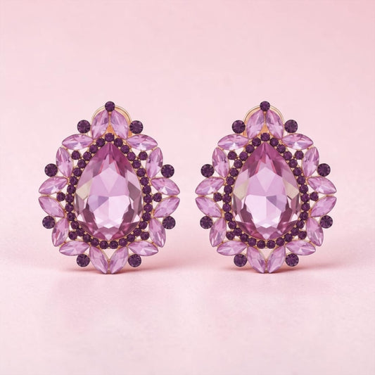 Purple opal clip ons