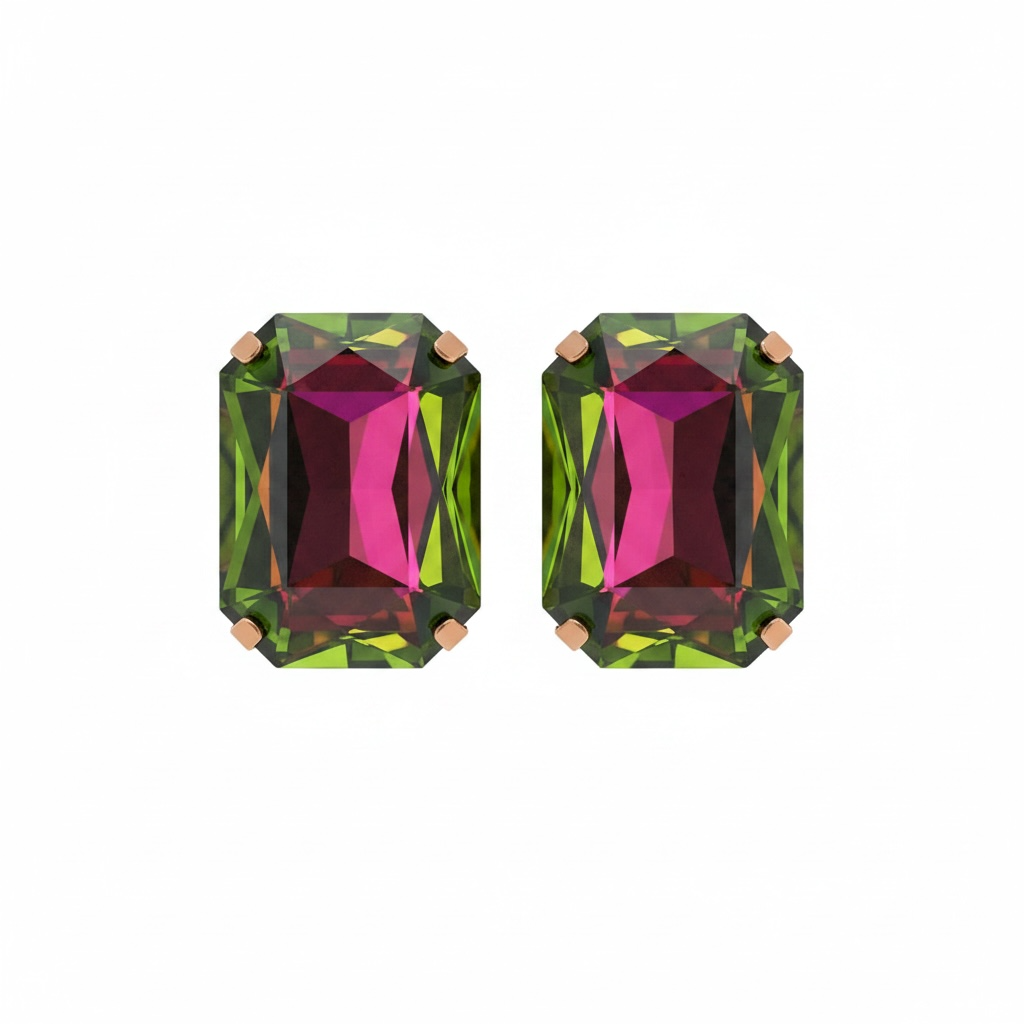 Oil slick rectangle studs