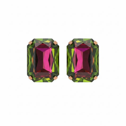 Oil slick rectangle studs