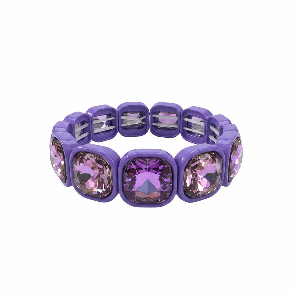 Purple AB square bracelet