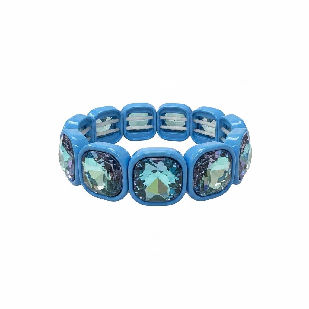 Blue AB square bracelet
