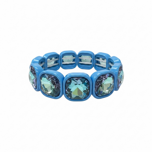 Blue AB square bracelet