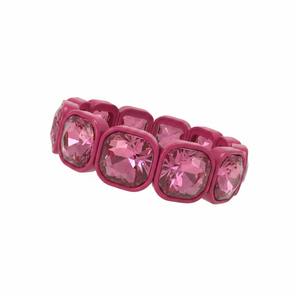 Hot pink square bracelet