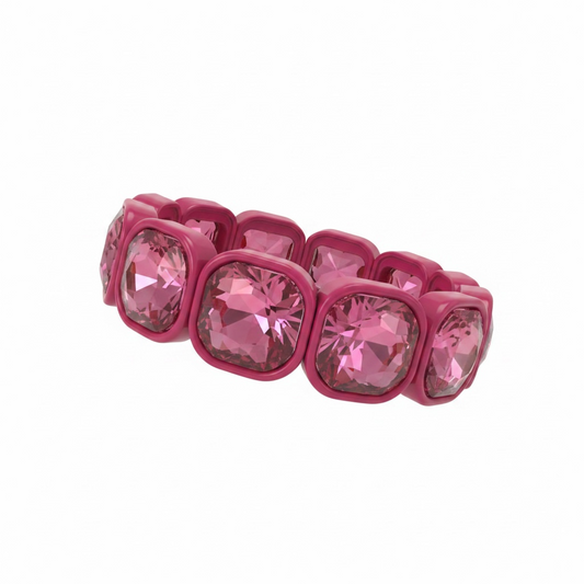 Hot pink square bracelet