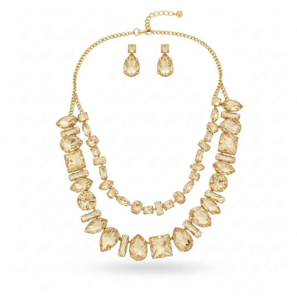 Topaz drop necklace
