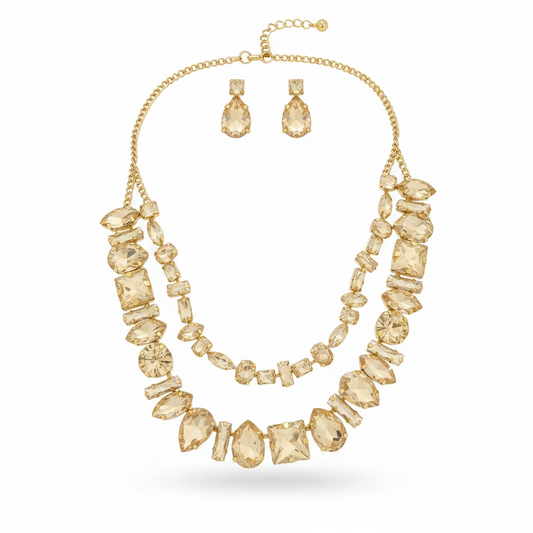 Topaz drop necklace