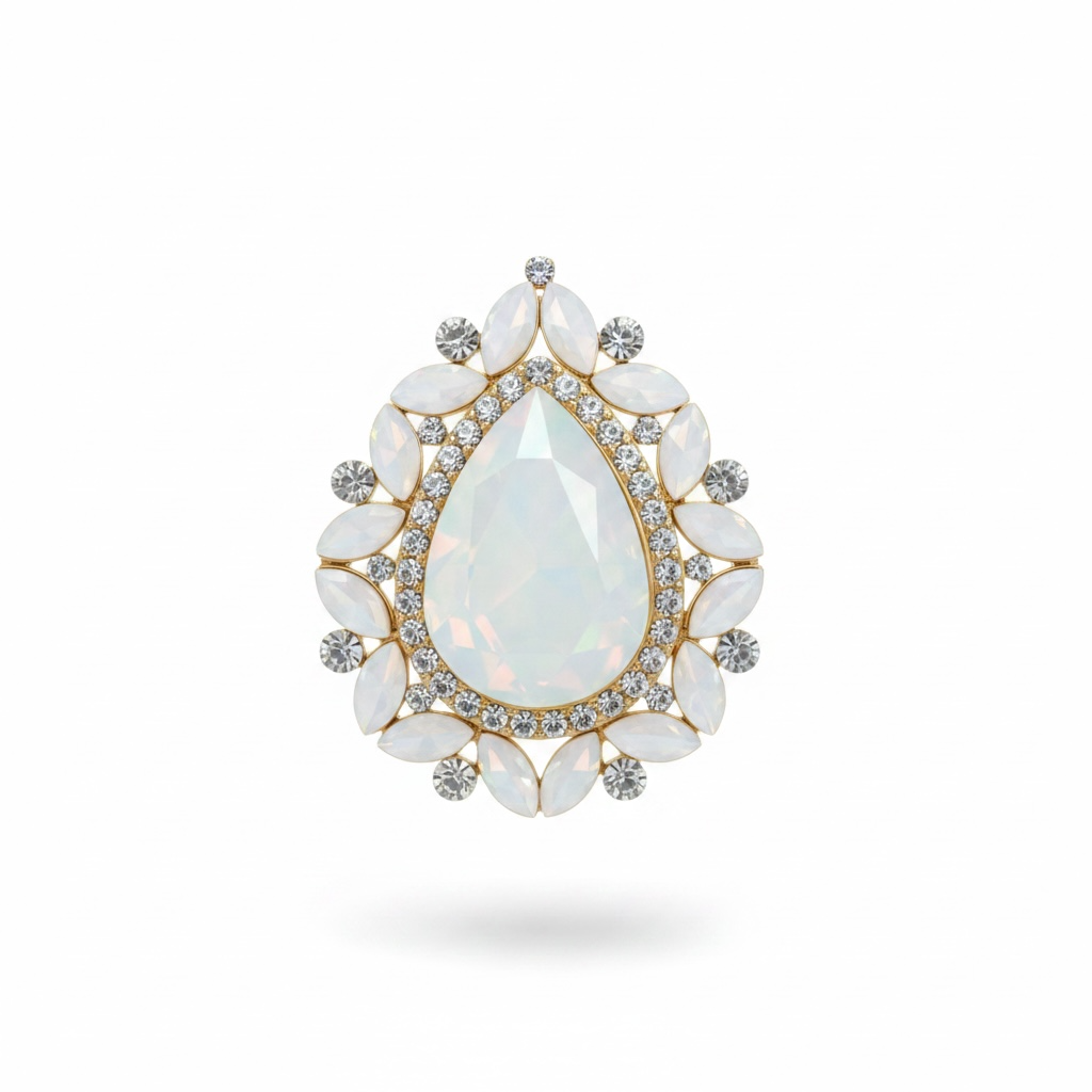 White ab opal ring stretchy