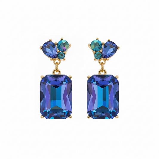 Purple AB rectangle studs