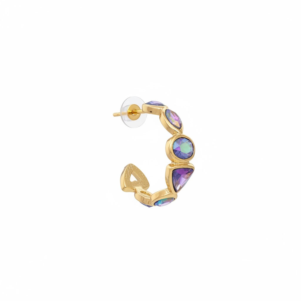 Purple AB half hoop