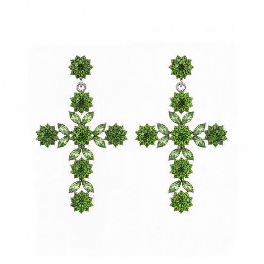 Green crystal cross