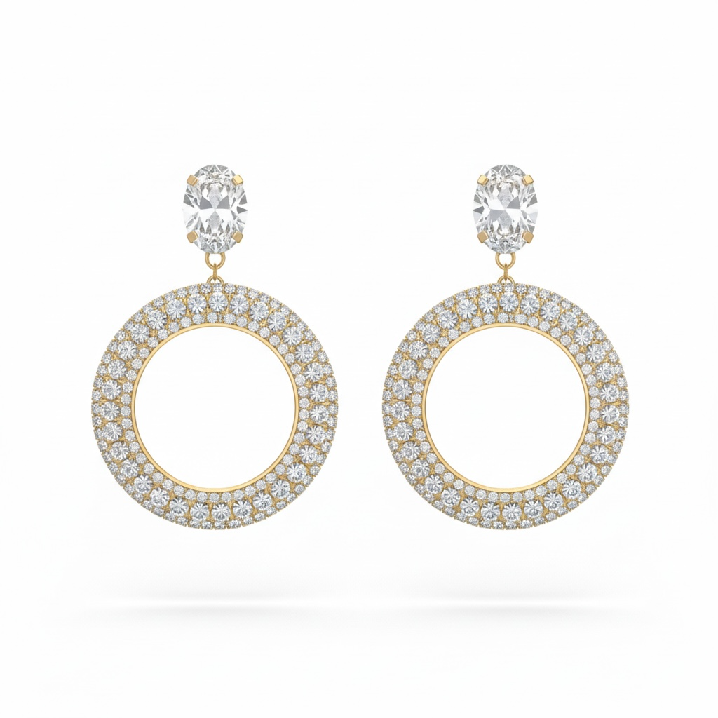 Gold post back earrings