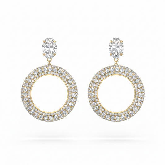 Gold post back earrings