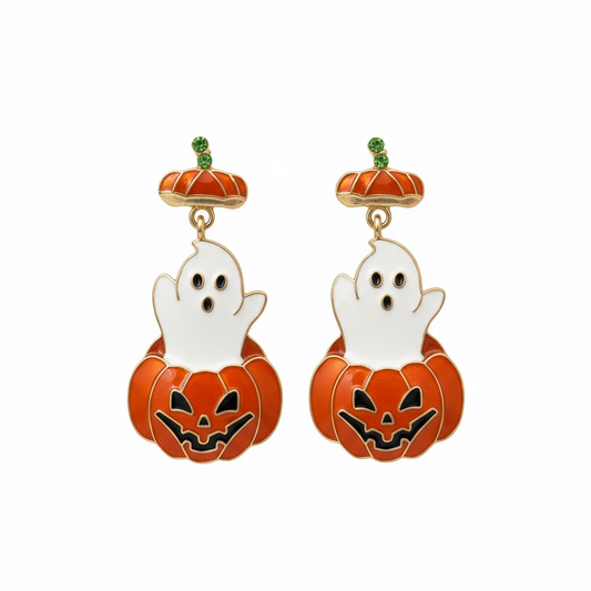 Ghosts pumpkin earrings