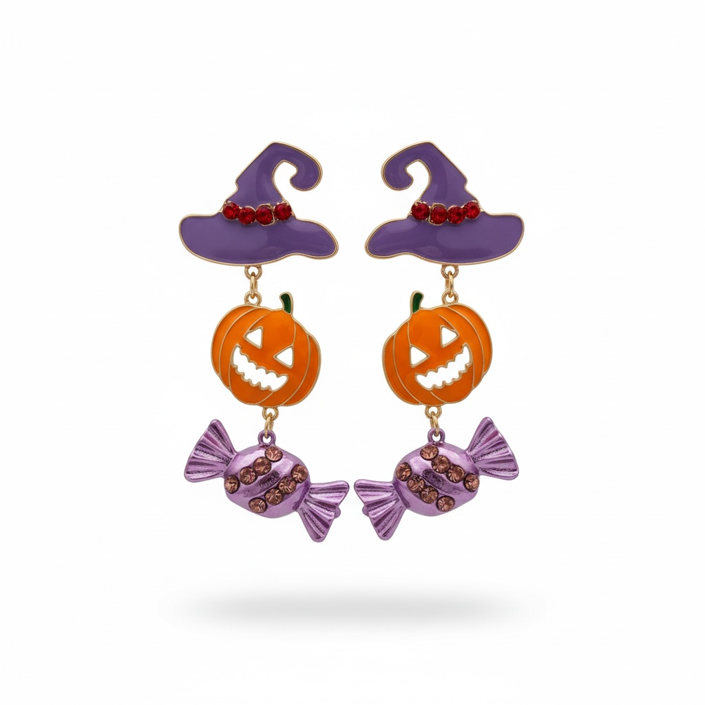 Pumpkin candy earrings