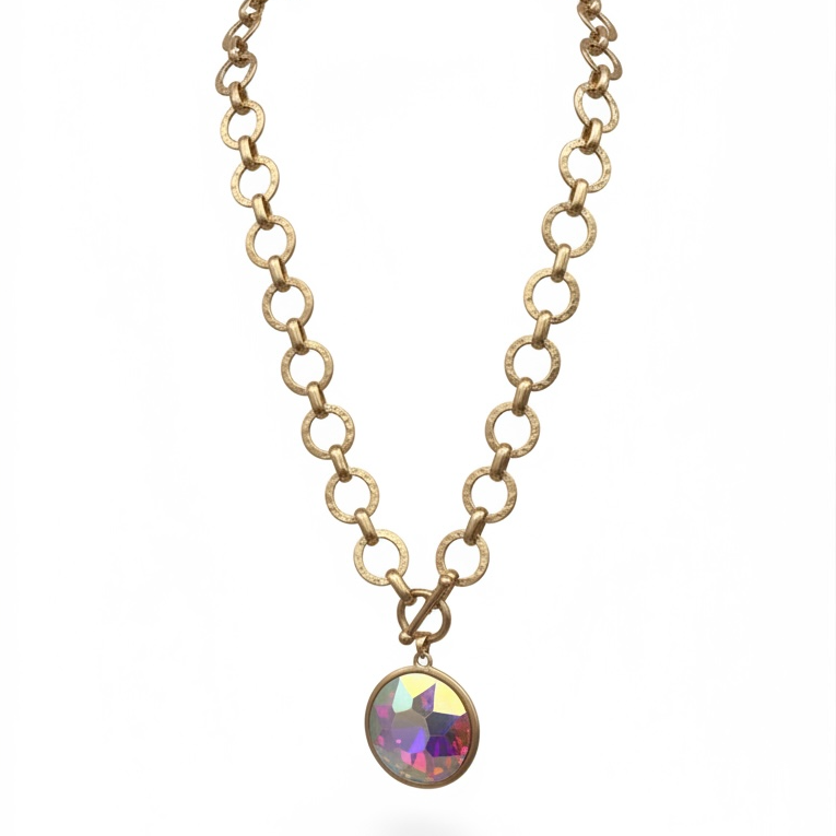 AB link gold necklace