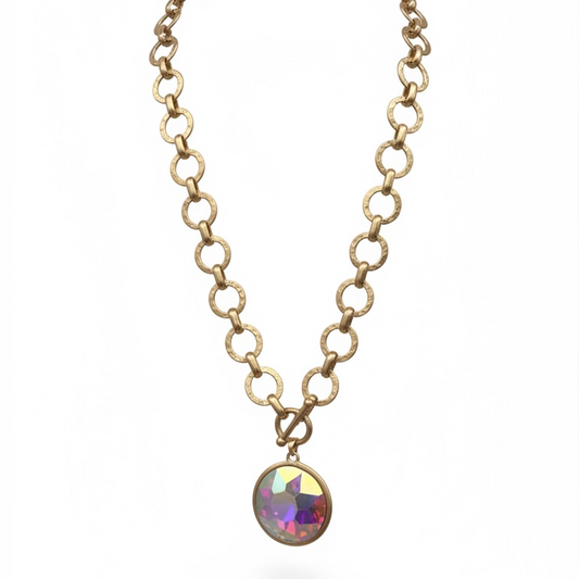 AB link gold necklace