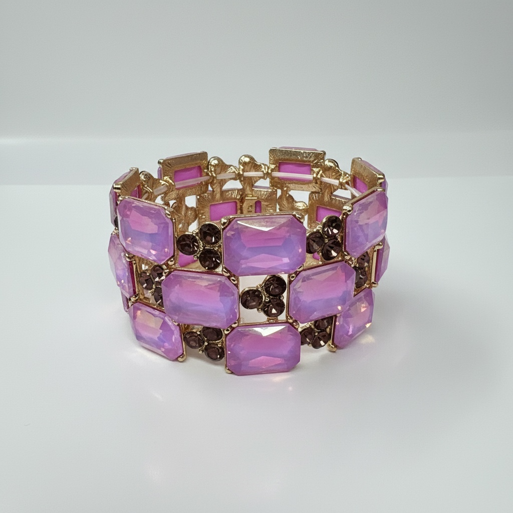 Purple opal rectangle bracelet