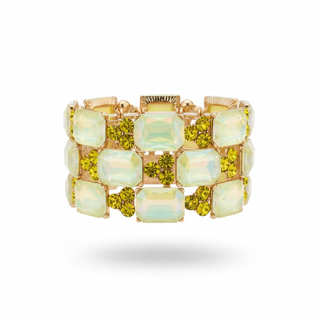 Yellow opal rectangle bracelet