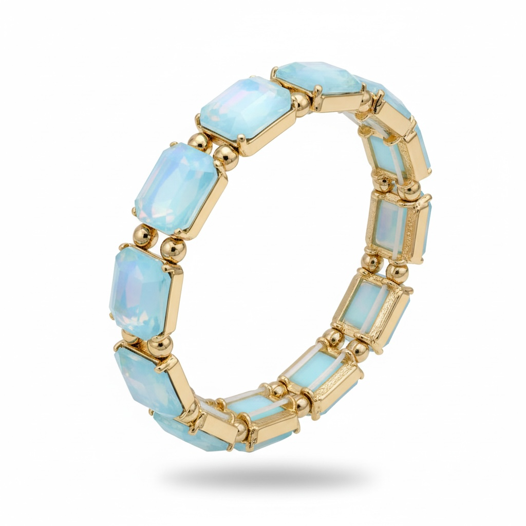 Aqua opal blue bracelet
