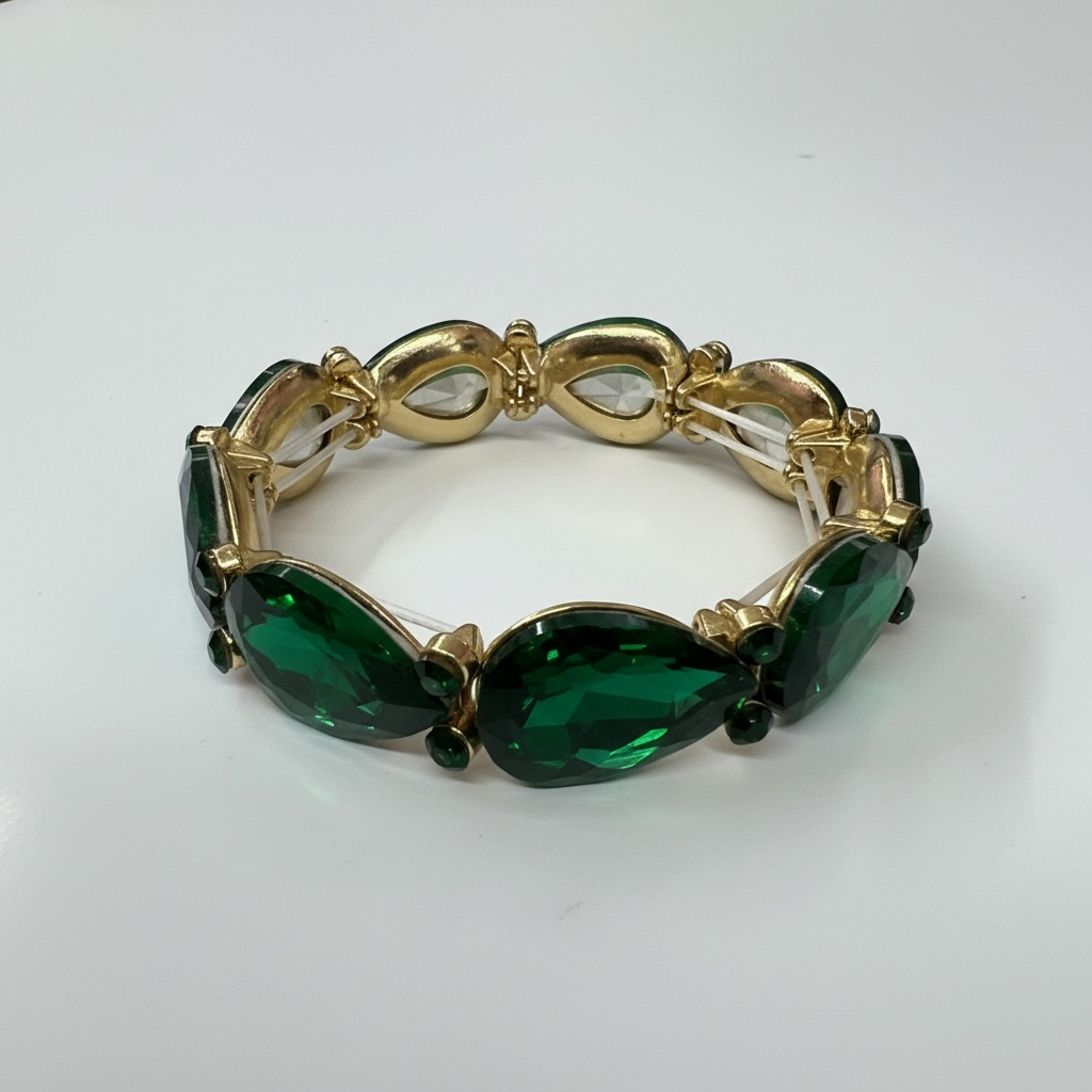Emerald Green drop bracelet