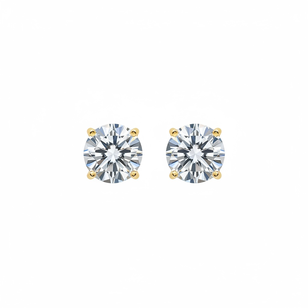 Gold CZ studs