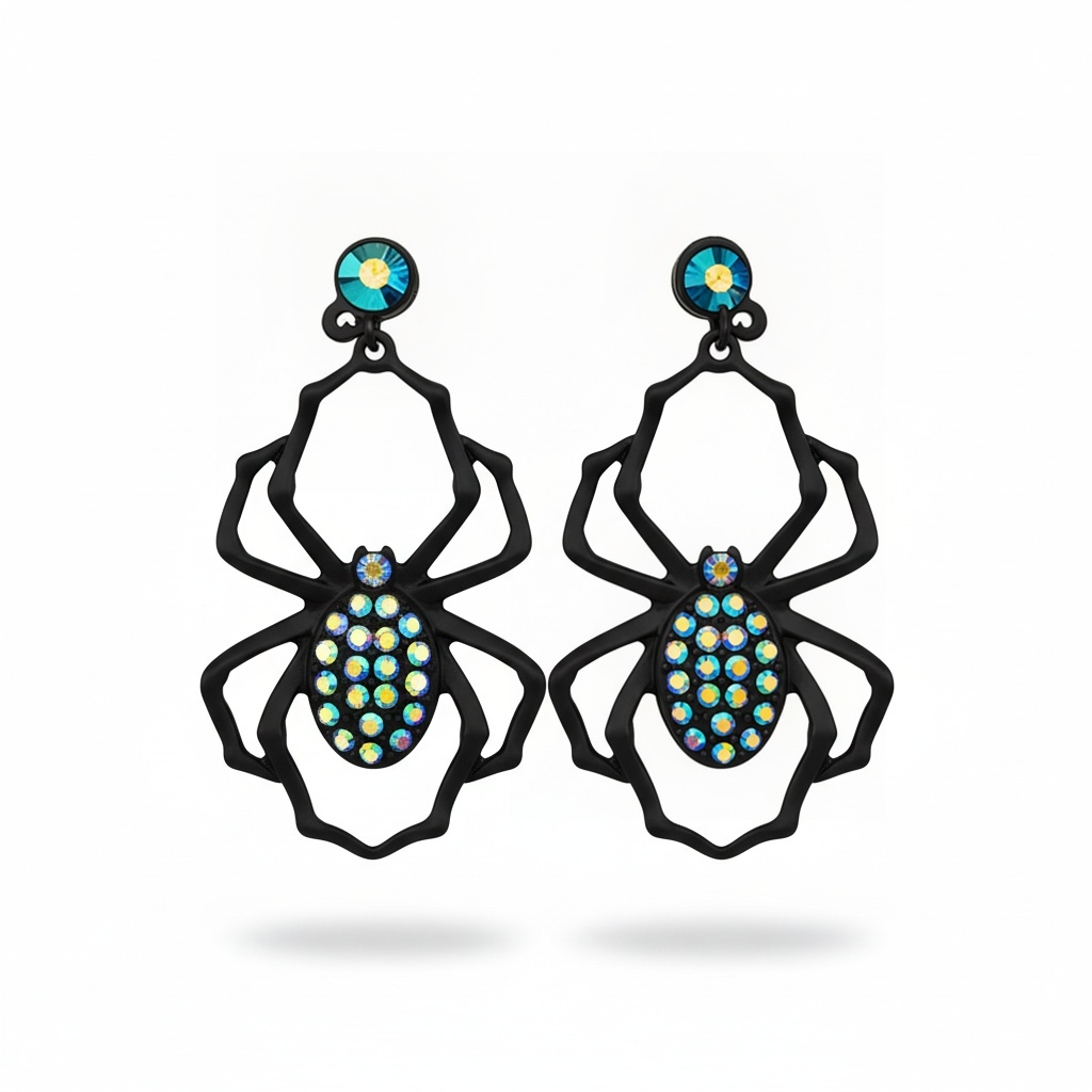 Spider mermaid earrings
