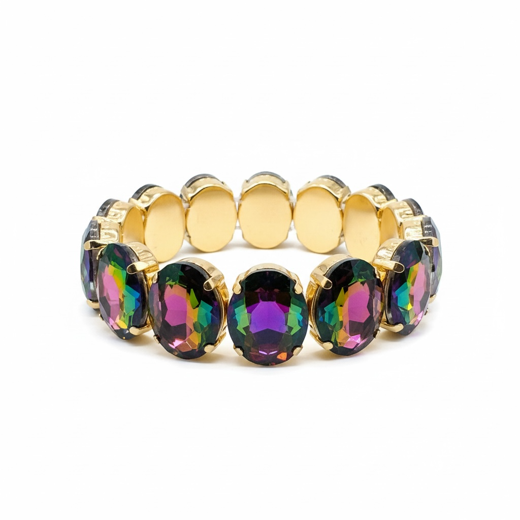 Oil slick oval bracelet