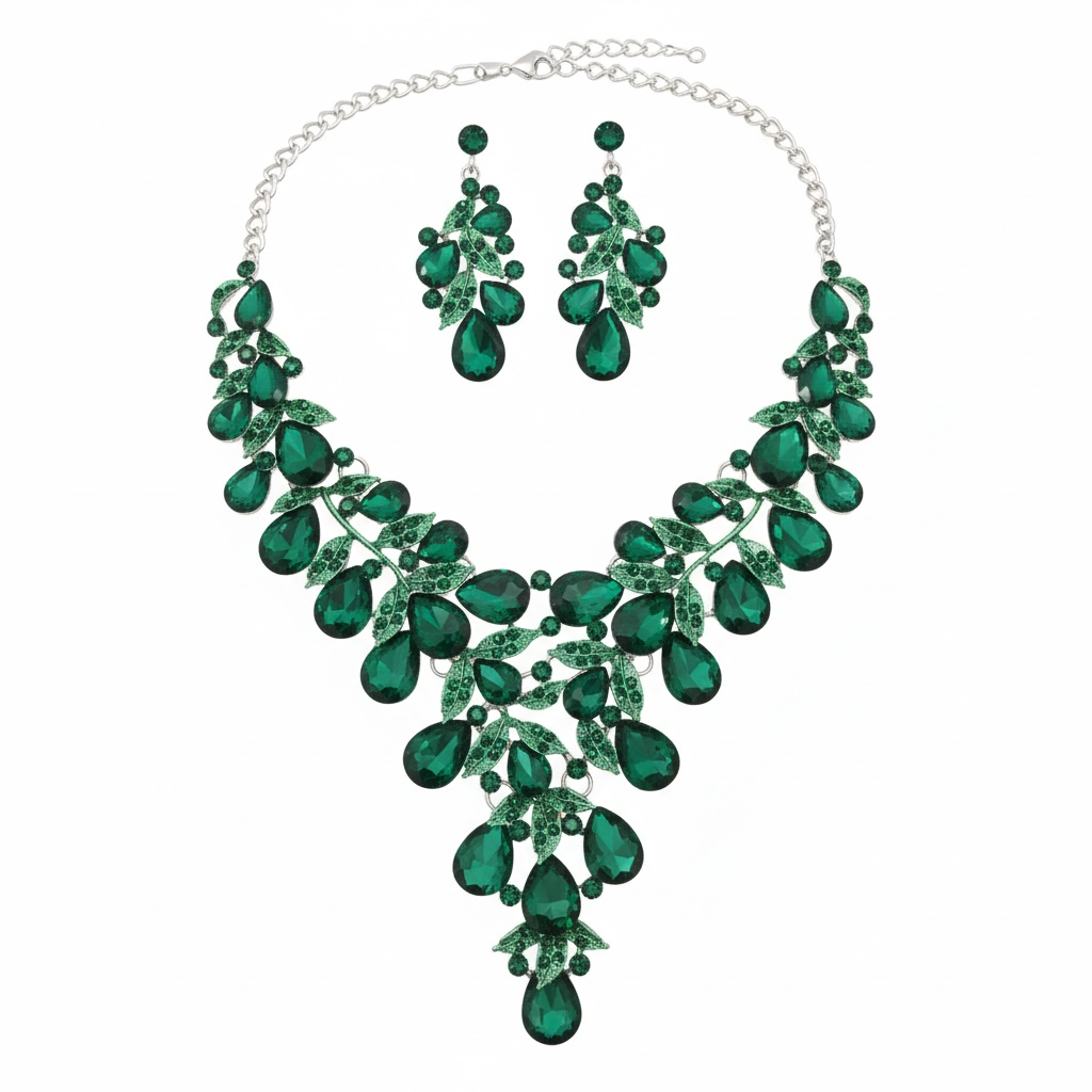 Emerald green necklace