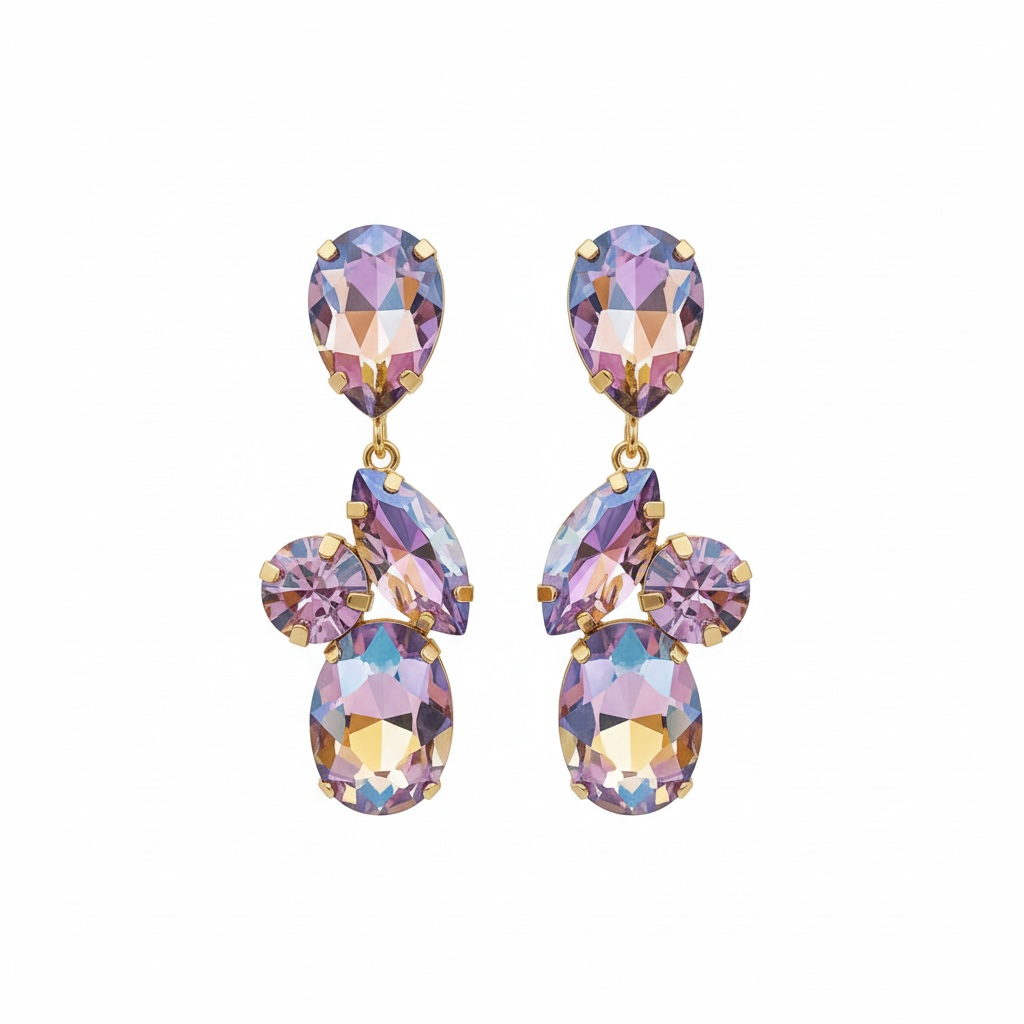 Pink AB drop earrings