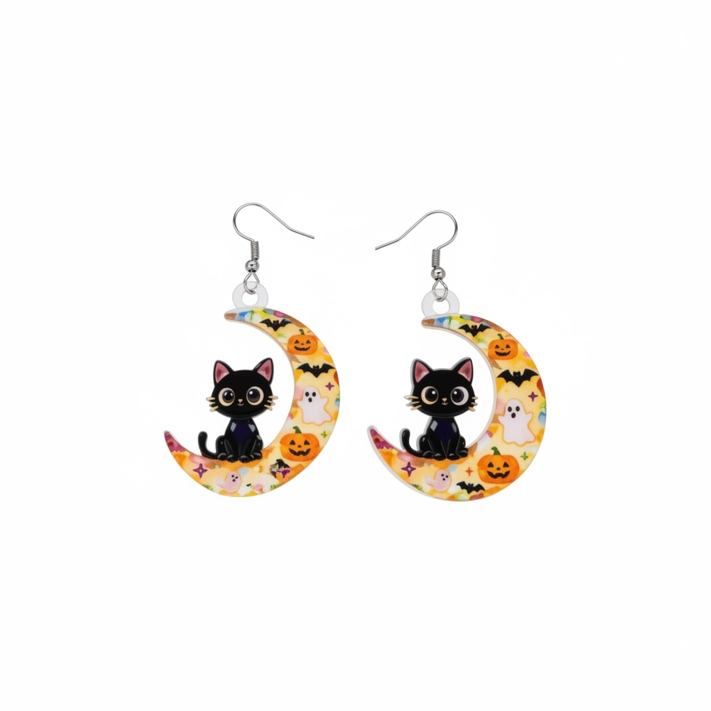 Cat Halloween earrings