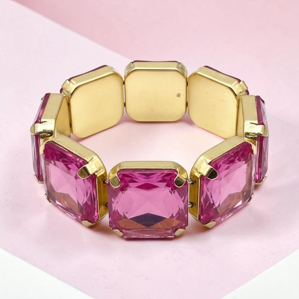 Pink acrylic bracelet