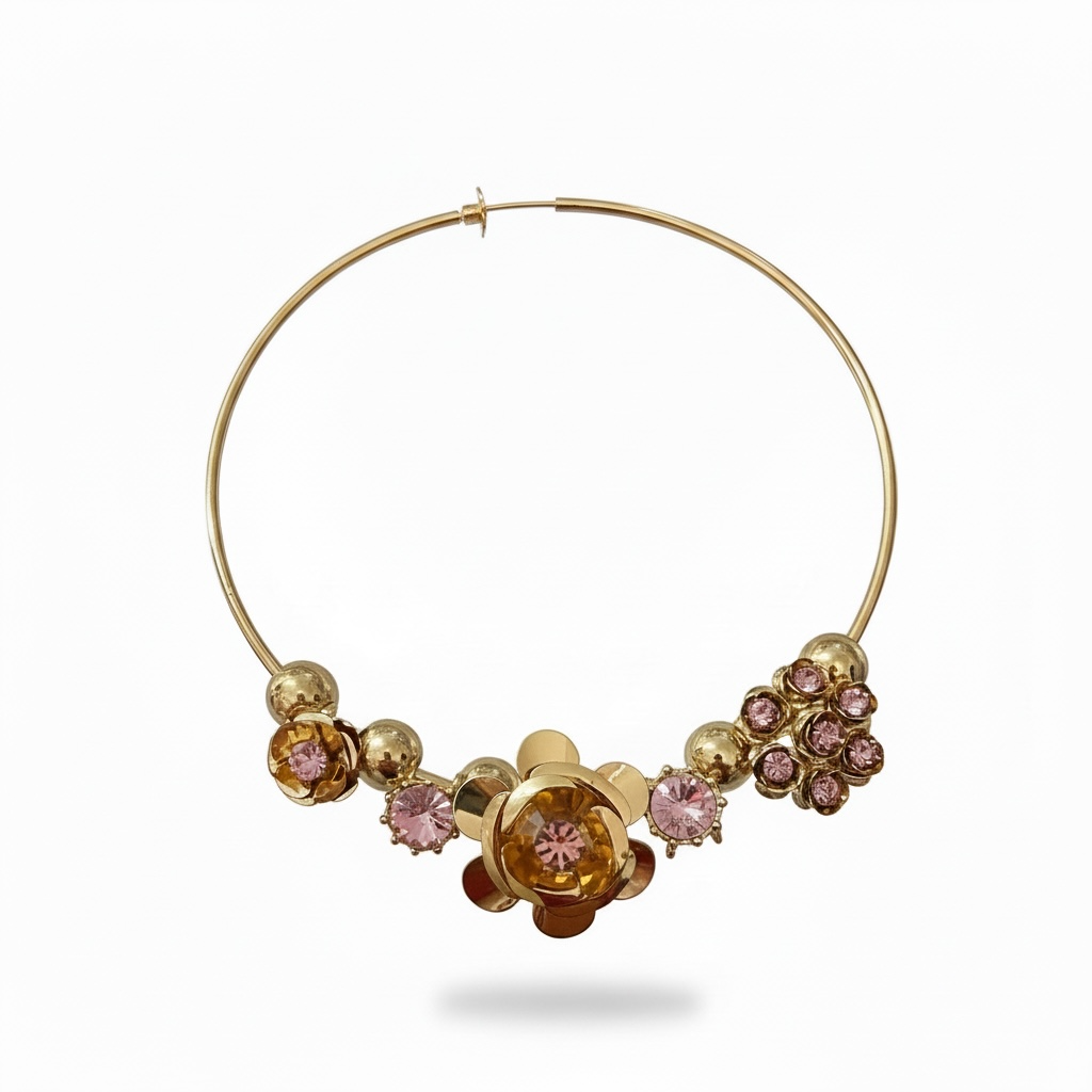Gold flower choker
