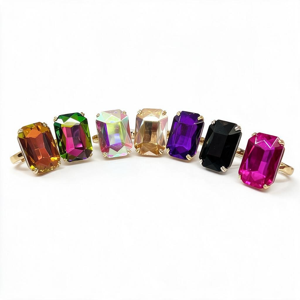 Purple rectangle ring