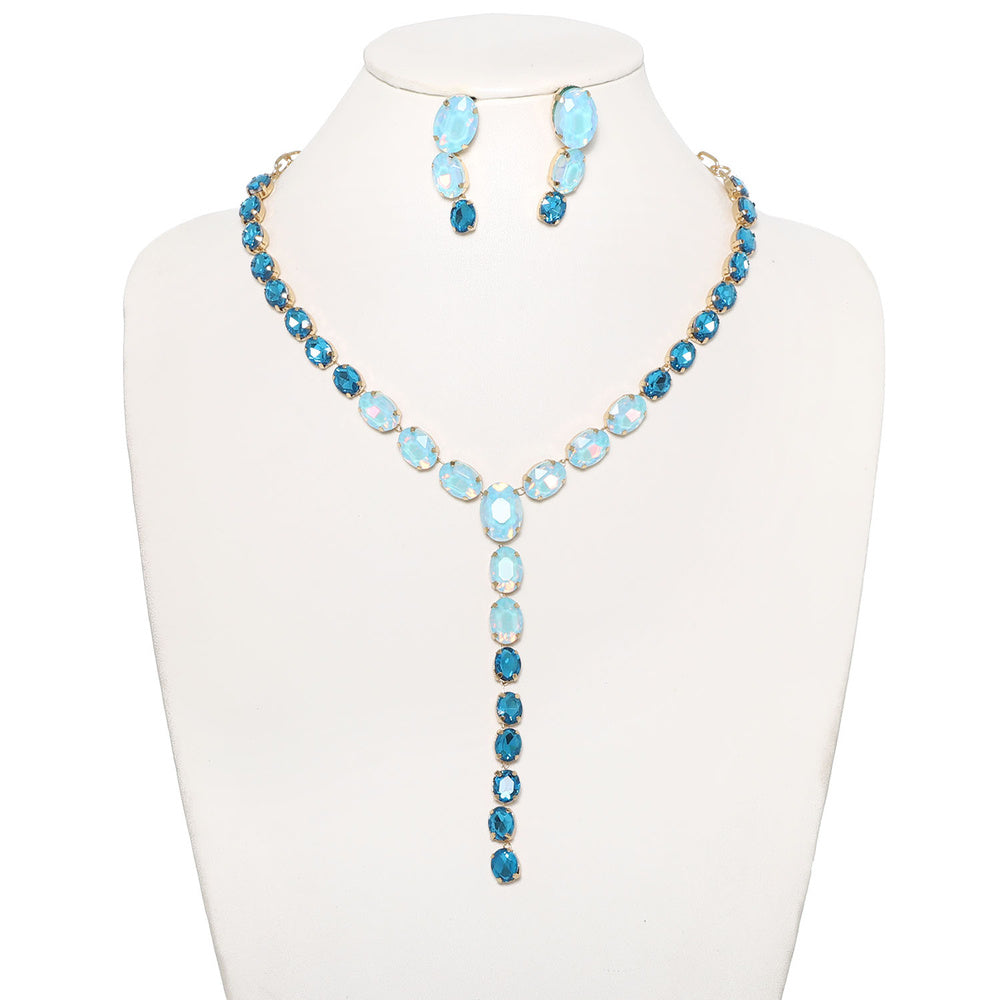 Light blue opal y necklace