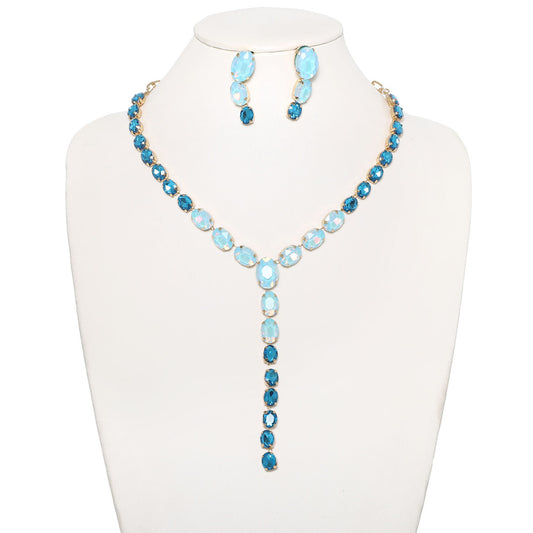 Light blue opal y necklace
