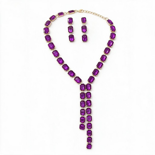 Purple split necklace