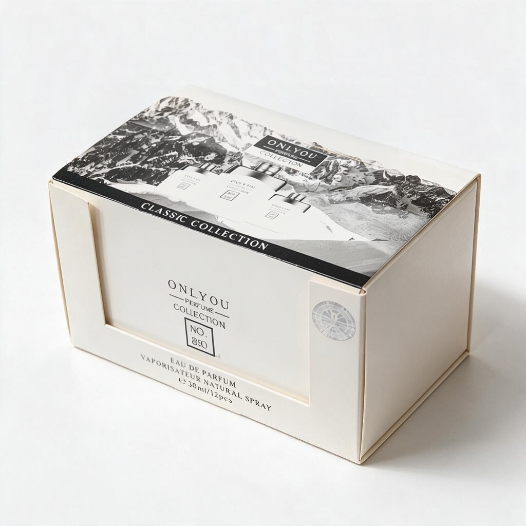 White perfume box