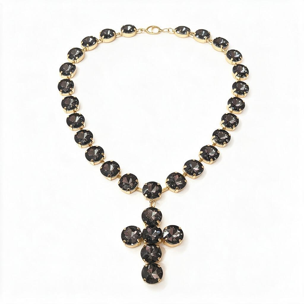 Hemitite cross necklace