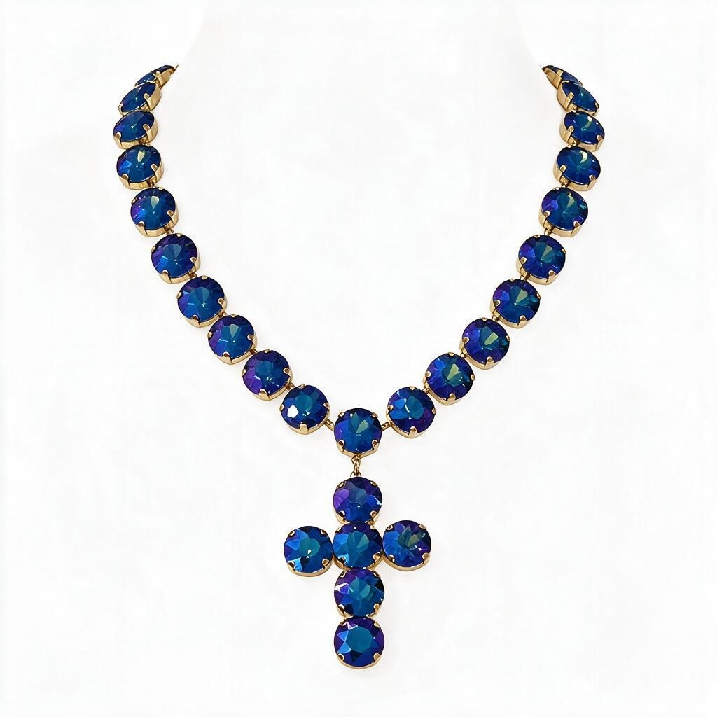 Mermaid cross necklace
