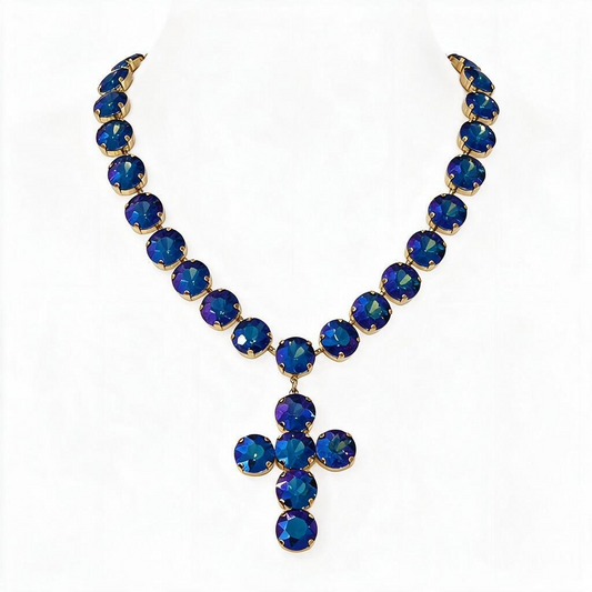 Mermaid cross necklace