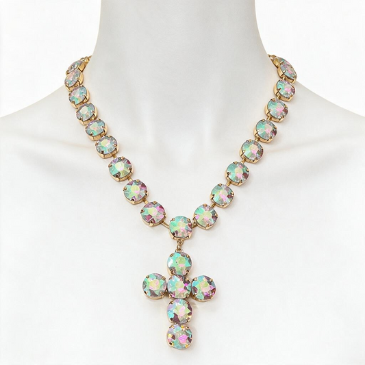 AB cross necklace
