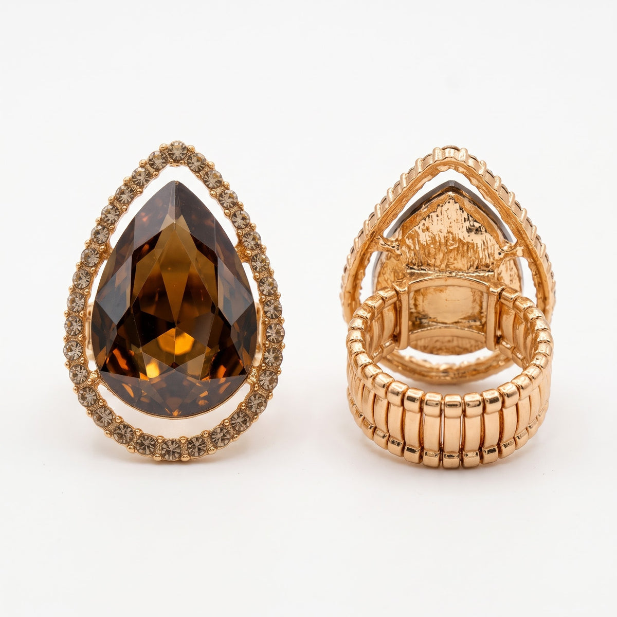 Brown Rhinestone Ring
