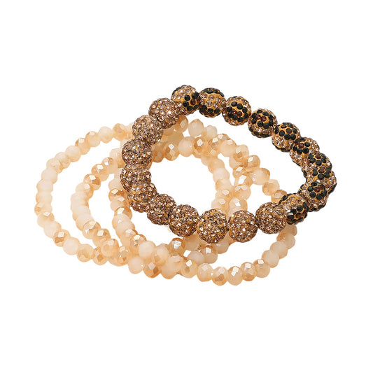 Multi  bead animal print Bracelet