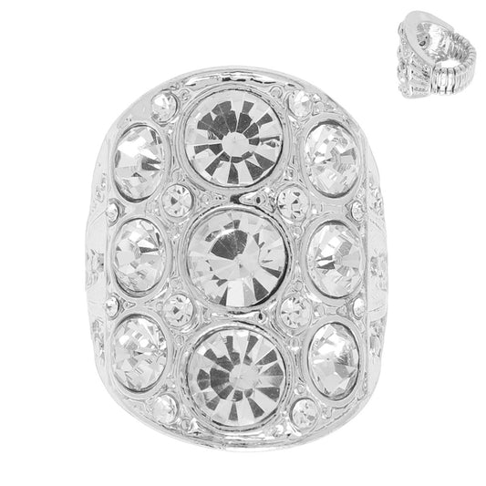 Silver  Rhinestone Ring