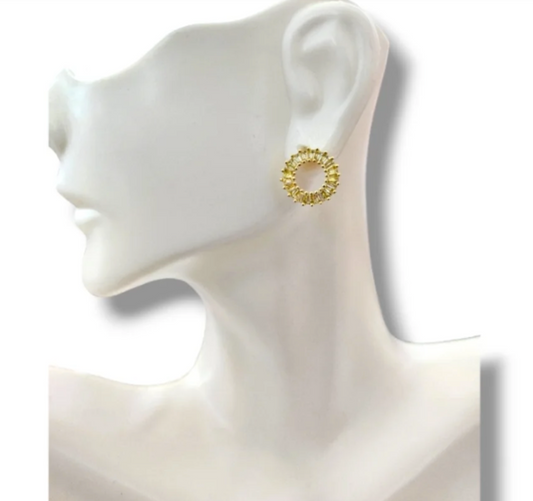 Yellow Zirconia Studs