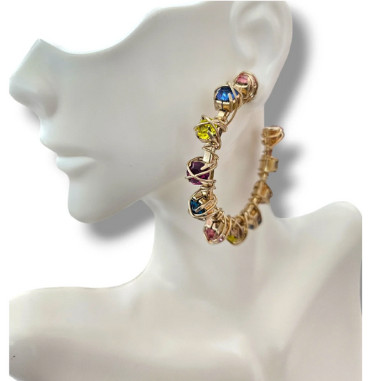 Rhinestone Hoops