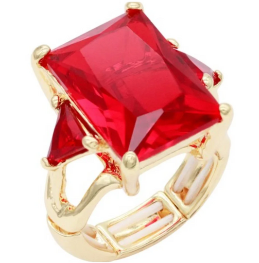 Red Zirconia Ring